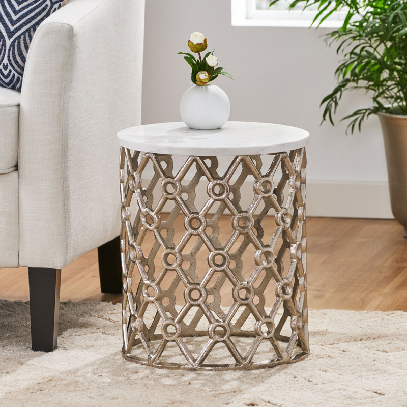Red Barrel Studio Marble Top Frame End Table Wayfair